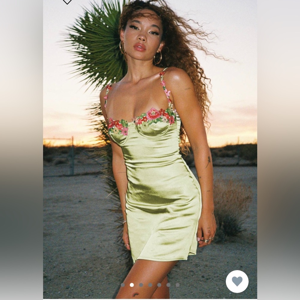 Princess Polly Kenzie Green Mini Dress - LIKE NEW